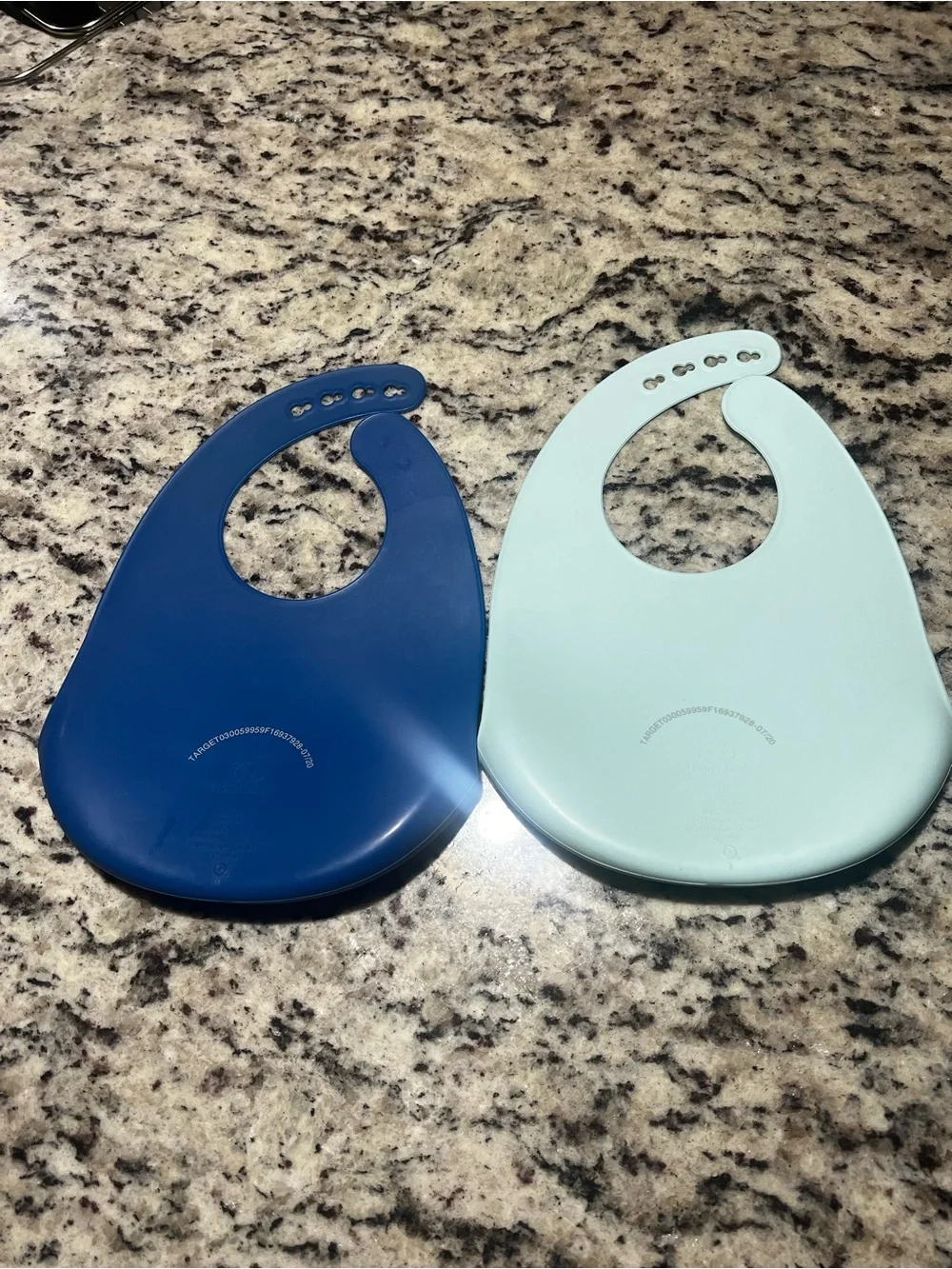 Waterproof Silicone Baby Bibs - Navy Star & Light Blue Puppy Set